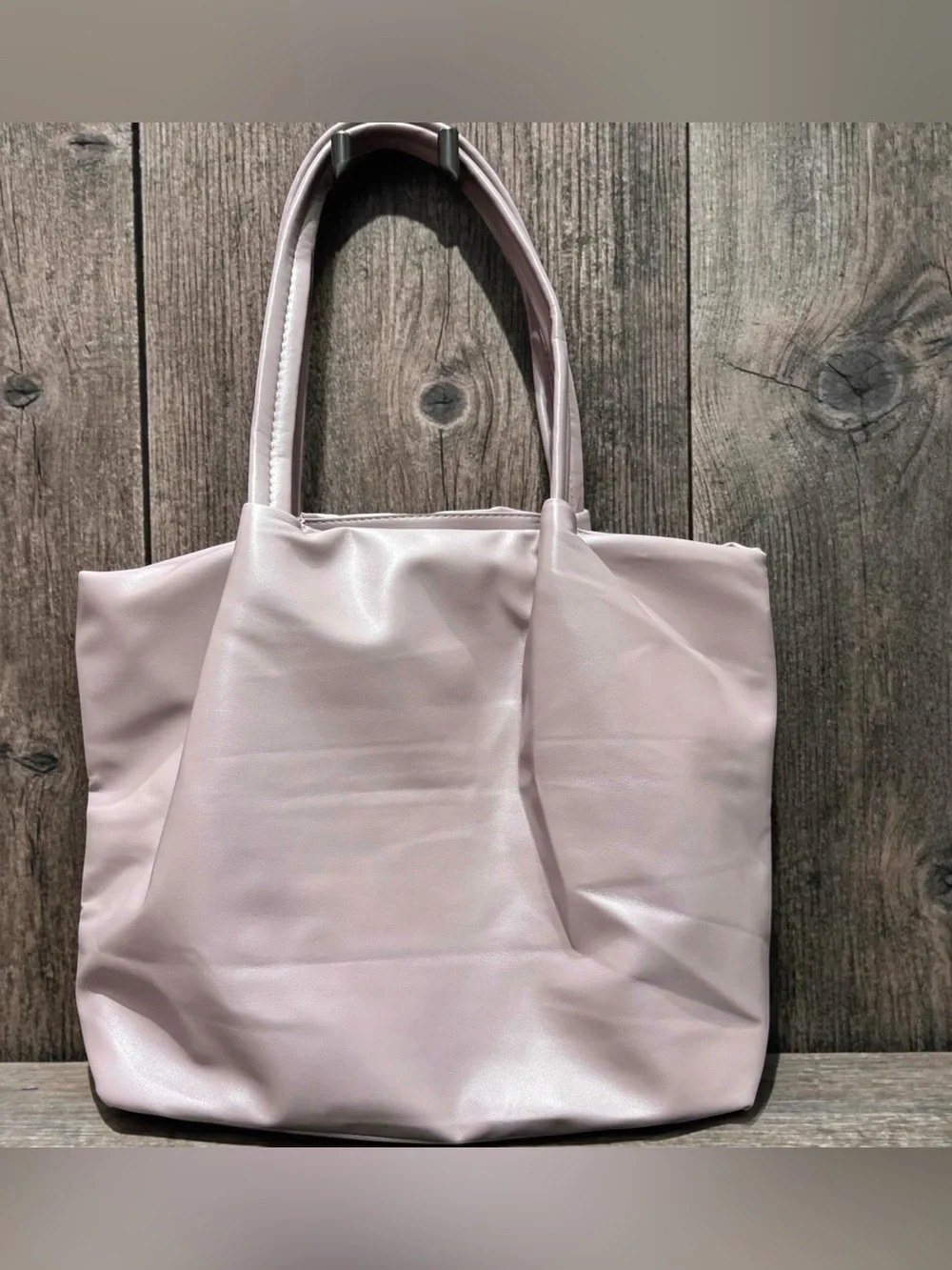 NEIMAN MARCUS Everyday LAVENDER Tote Bag - 15” wide 13” tall 9” straps